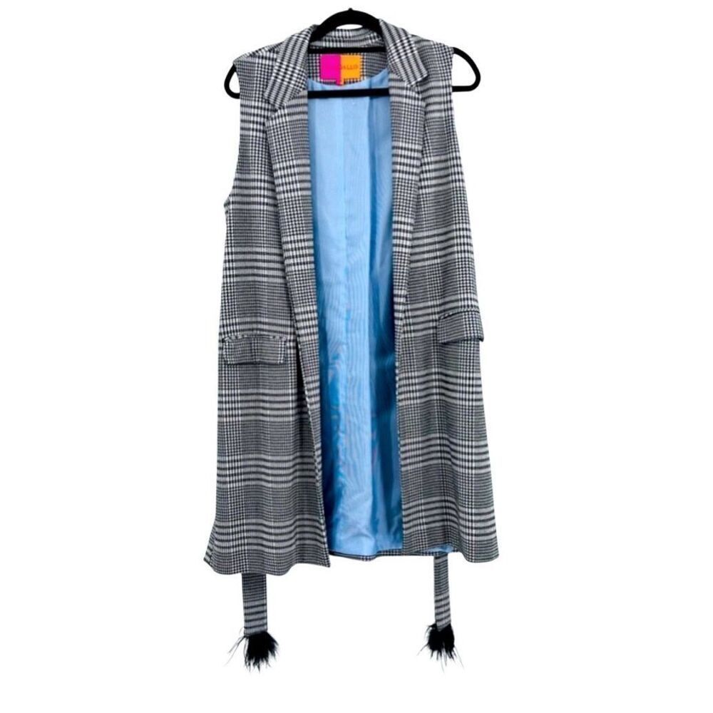 Vilagallo Vest Long Plaid - Picture 6 of 11